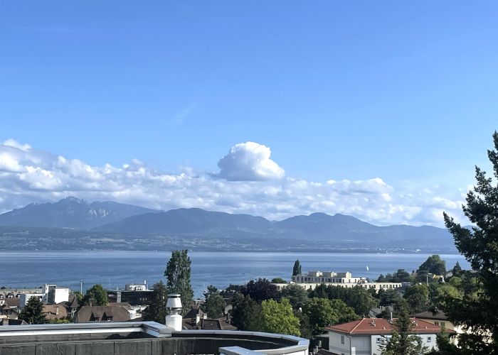 Magnifique appartement en attique de 4.5 pièces avec terrasses, vue sur le lac et les Alpes